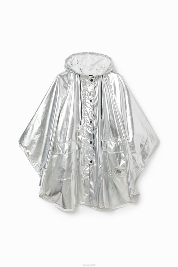 Women DesigualMetallic laminated rain poncho Accessory 68X240570