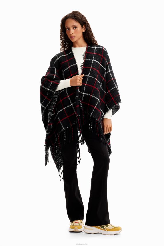 Women DesigualReversible check poncho Accessory 68X2401436