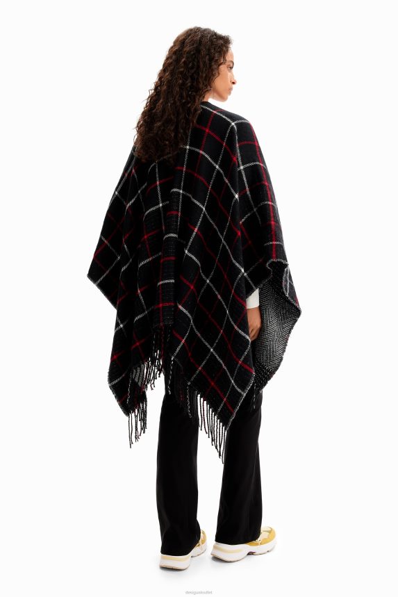 Women DesigualReversible check poncho Accessory 68X2401436