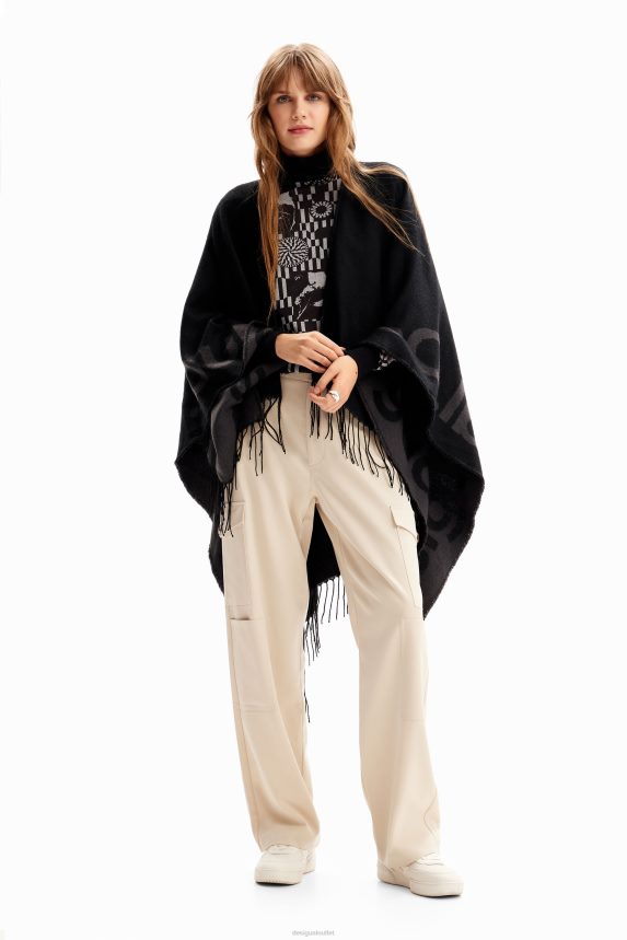 Women DesigualReversible logo poncho Accessory 68X2401446