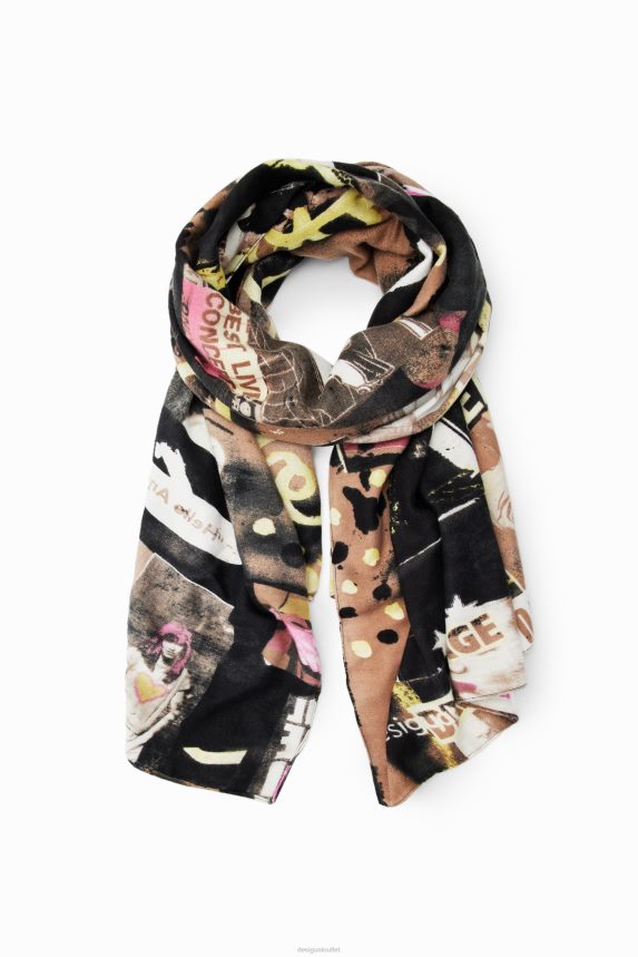 Women DesigualArty rectangular foulard Accessory 68X2401437