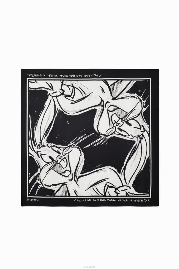 Women DesigualBugs Bunny square scarf Accessory 68X240802
