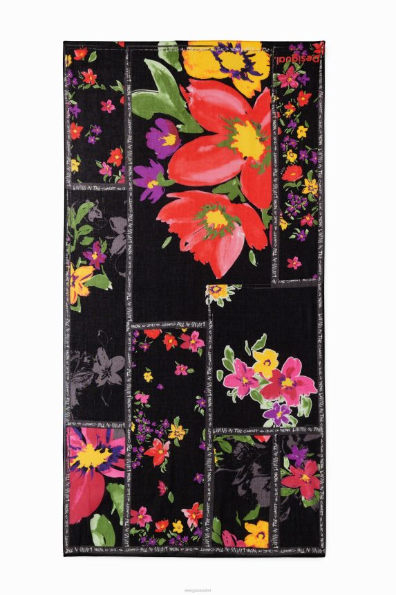 Women DesigualFloral patchwork rectangular foulard Accessory 68X2401444