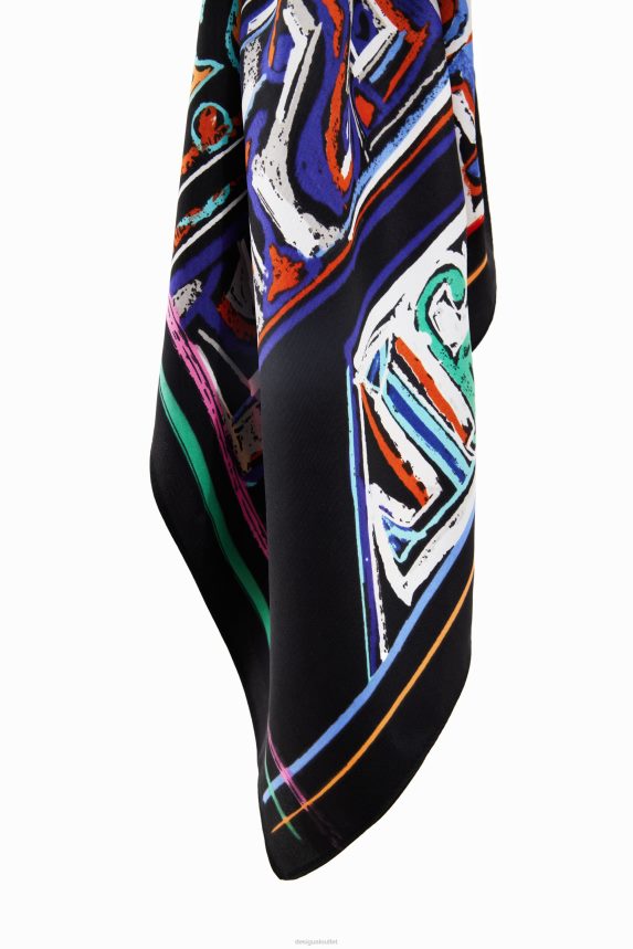 Women DesigualIllustration square scarf Accessory 68X240658