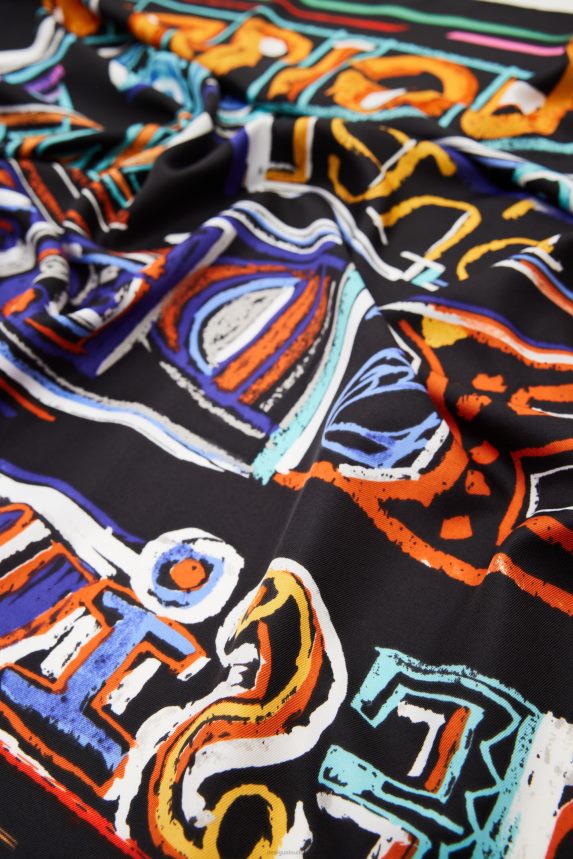 Women DesigualIllustration square scarf Accessory 68X240658