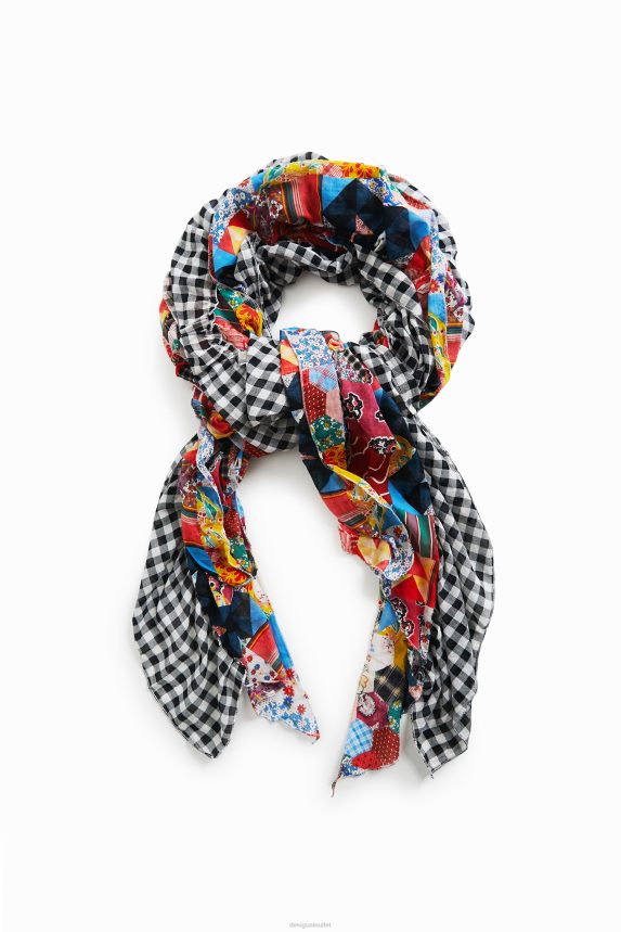 Women DesigualJohnson Hartig patchwork ruffle pareo Accessory 68X2401410