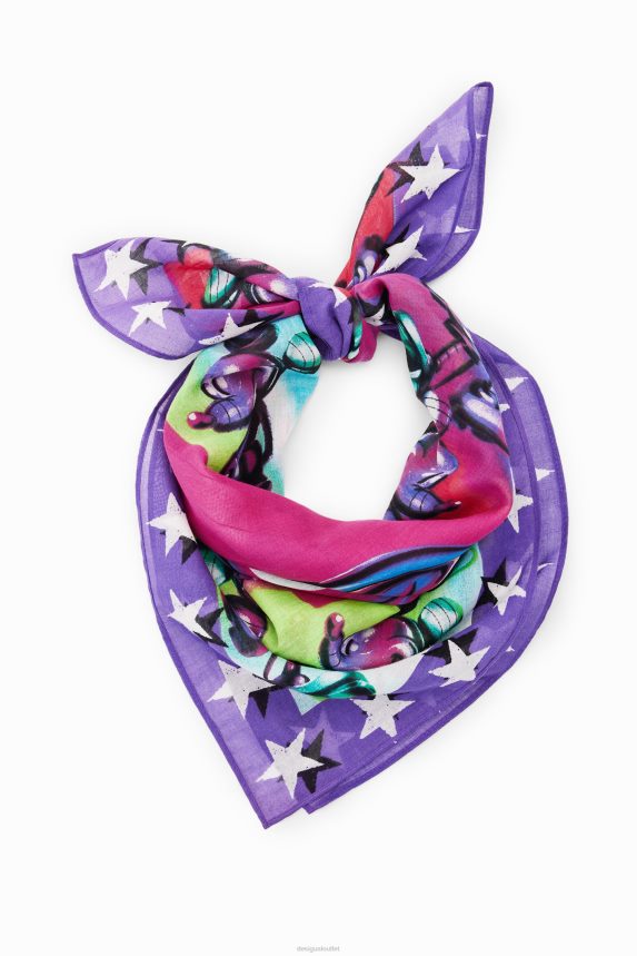 Women DesigualMickey Mouse square scarf Accessory 68X2401408