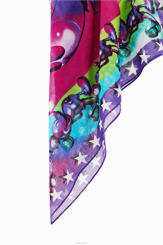 Women DesigualMickey Mouse square scarf Accessory 68X2401408