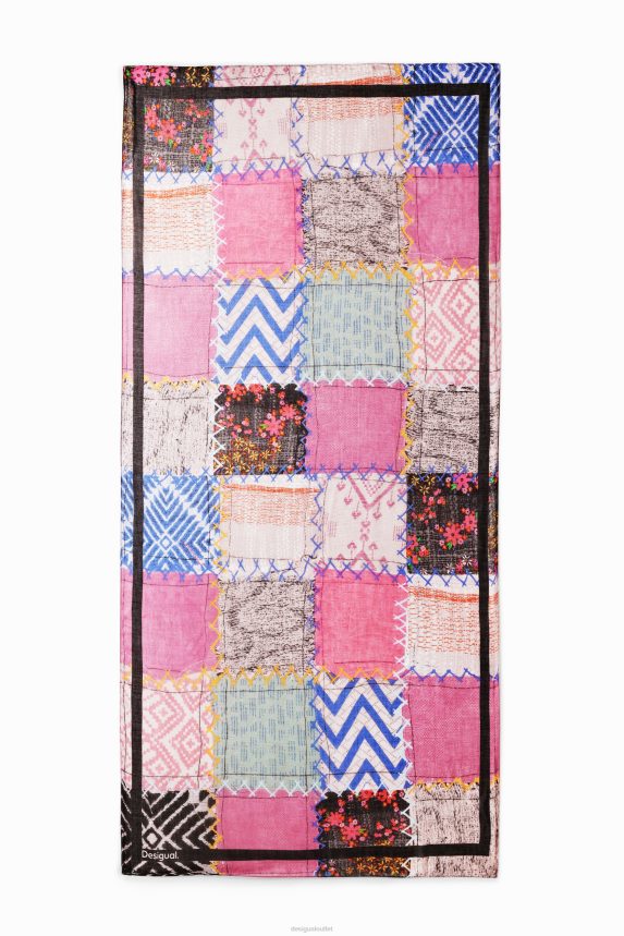 Women DesigualPatchwork rectangular foulard Accessory 68X2401435