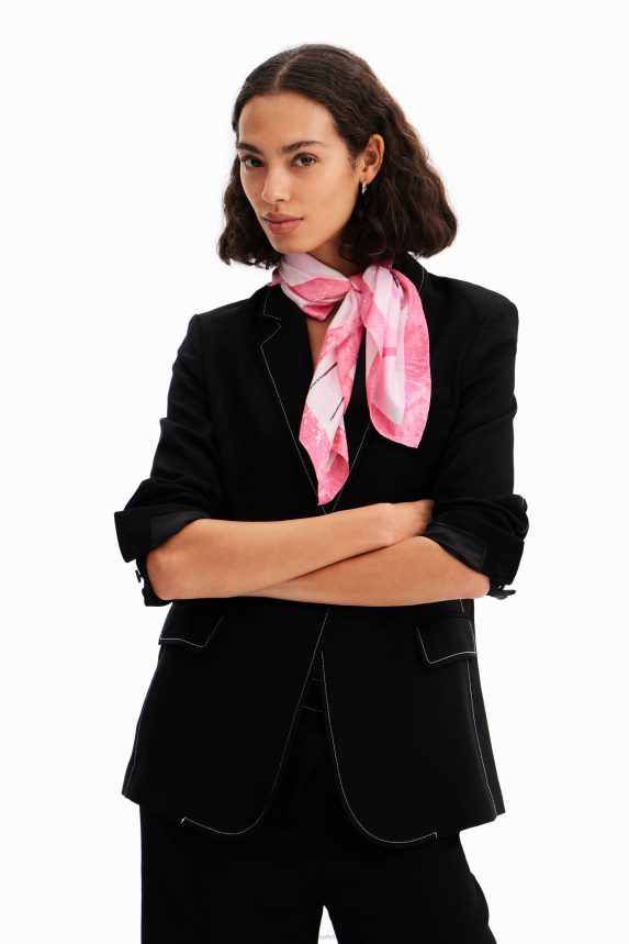Women DesigualPink Panther square scarf Accessory 68X240494