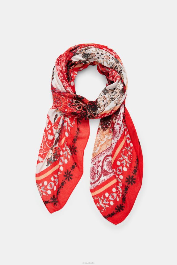 Women DesigualRectangular Indonesian foulard Accessory 68X2401149