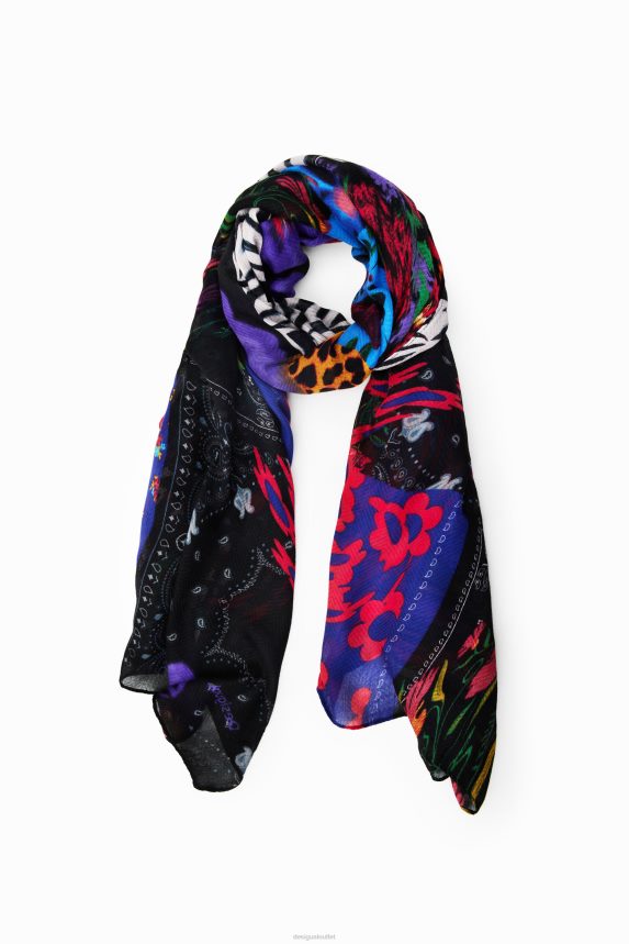 Women DesigualRectangular patch foulard Accessory 68X2401413