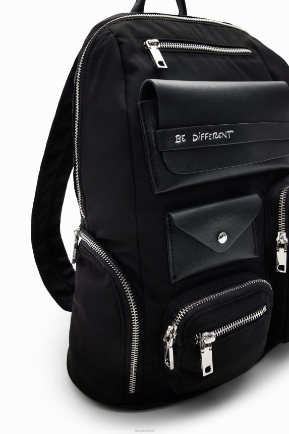 Women DesigualLarge nylon pockets backpack Accessory 68X2401228