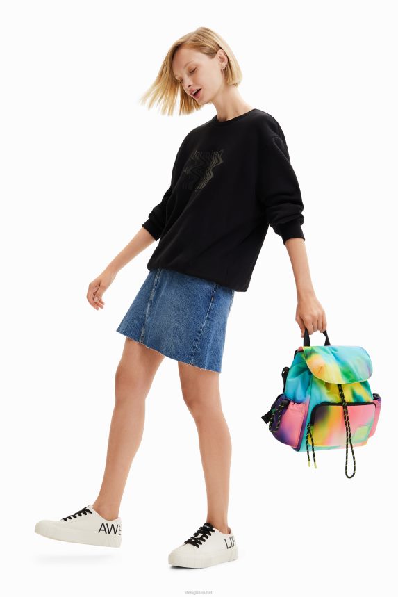 Women DesigualMidsize nylon tie-dye backpack Accessory 68X240721