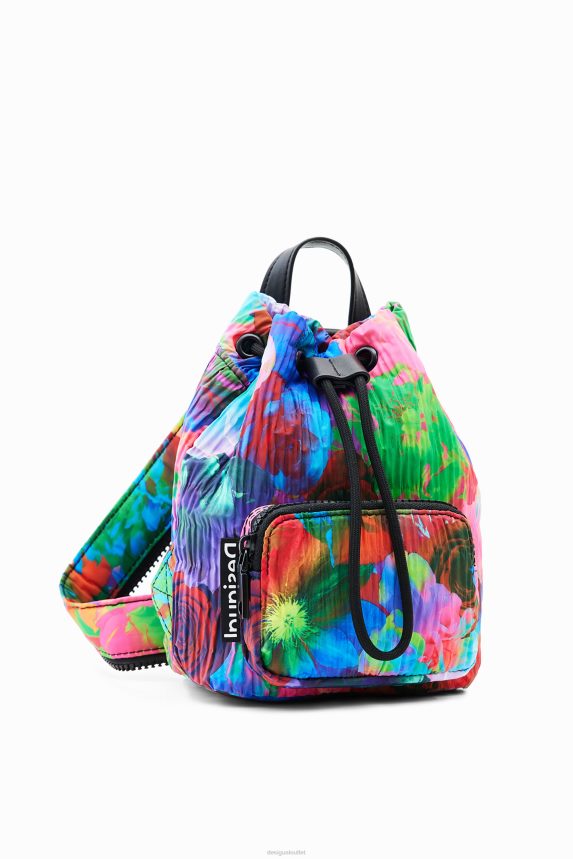 Women DesigualMini multi-position floral backpack Accessory 68X240646