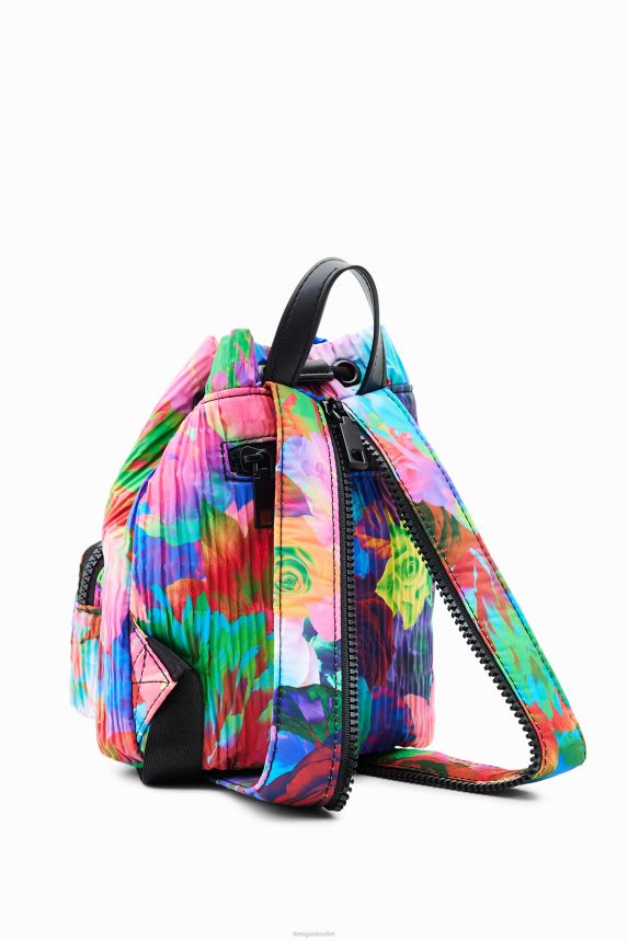Women DesigualMini multi-position floral backpack Accessory 68X240646