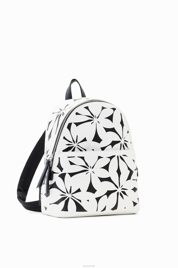 Women DesigualSmall backpack with die-cut flowers Accessory 68X2401192