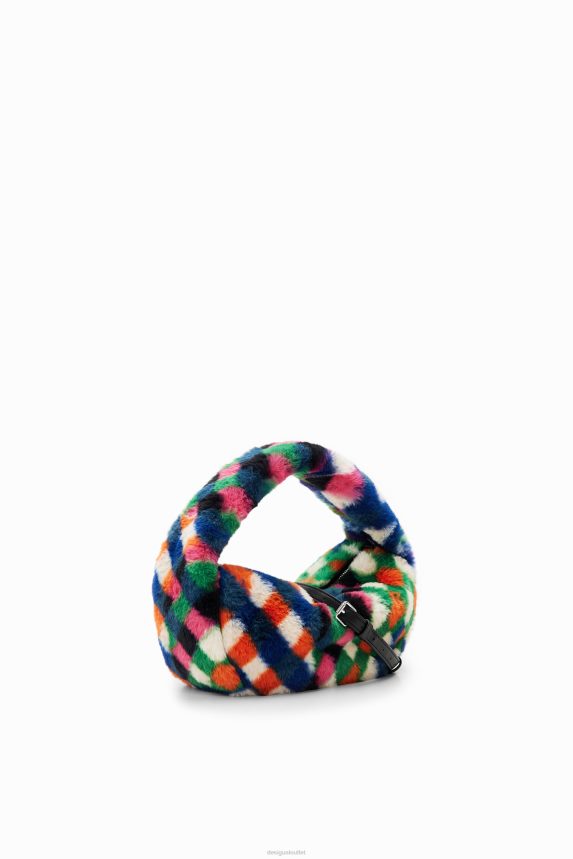 Women DesigualFur-effect diamond bag Accessory 68X2401268