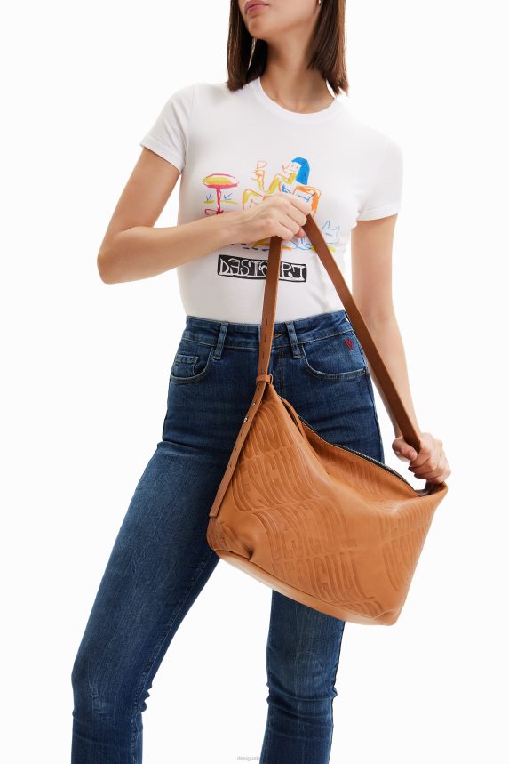 Women DesigualLarge leather logo bag Accessory 68X240534