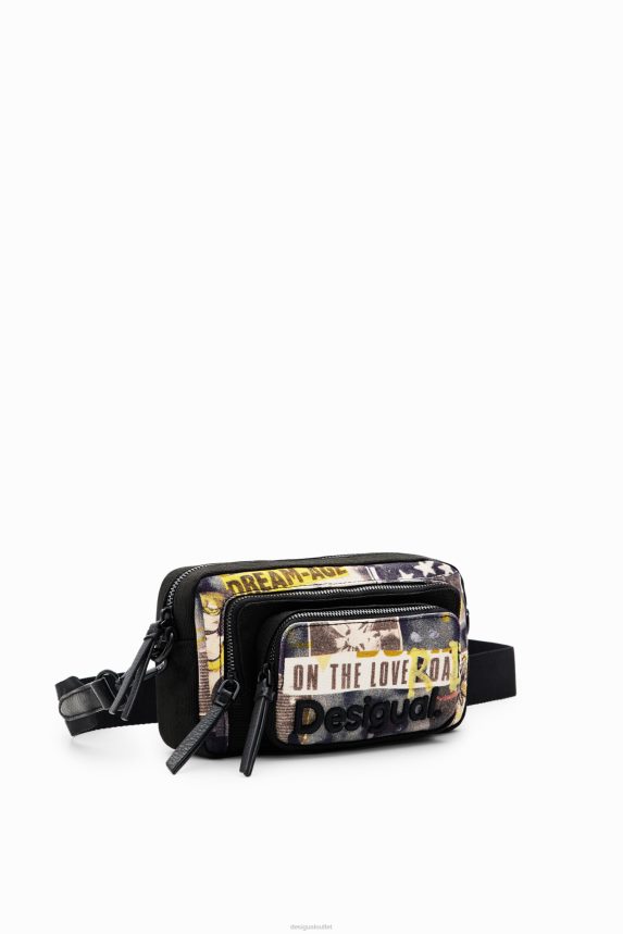 Women DesigualSmall canvas newspaper crossbody bag Accessory 68X2401272