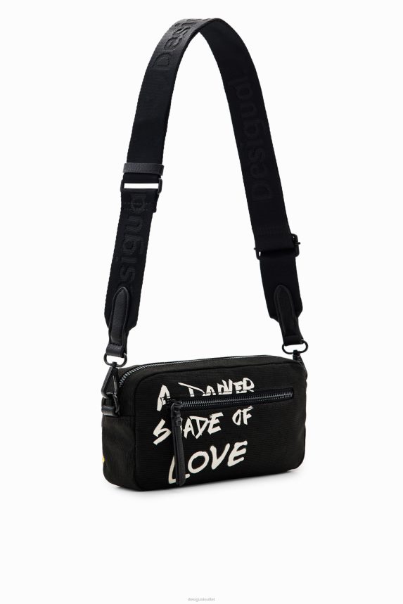 Women DesigualSmall canvas newspaper crossbody bag Accessory 68X2401272