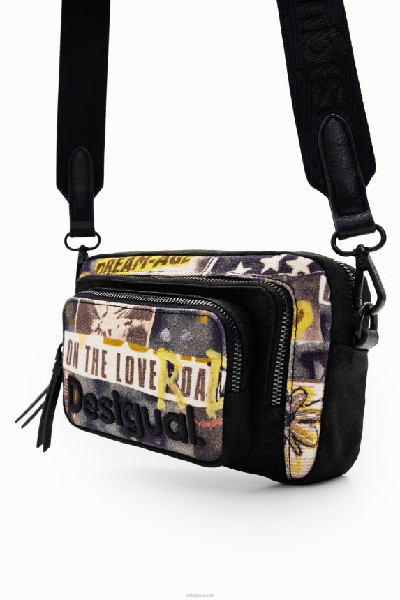 Women DesigualSmall canvas newspaper crossbody bag Accessory 68X2401272