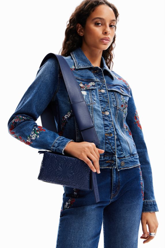 Women DesigualSmall geometric embossed crossbody bag Accessory 68X2401283