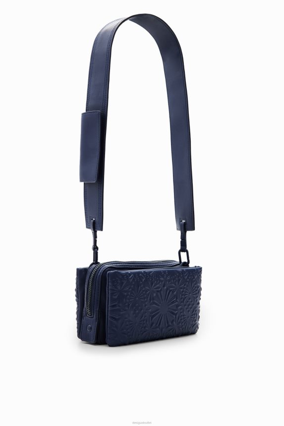 Women DesigualSmall geometric embossed crossbody bag Accessory 68X2401283