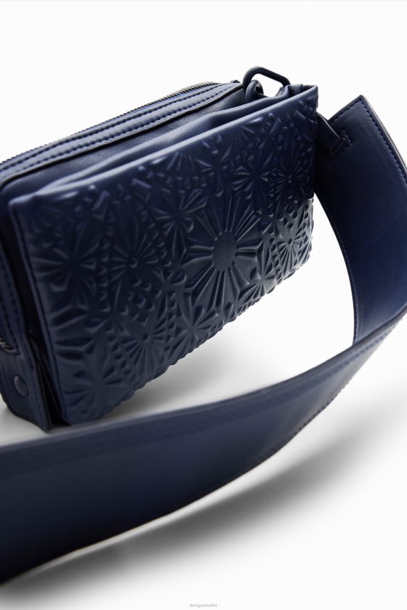 Women DesigualSmall geometric embossed crossbody bag Accessory 68X2401283