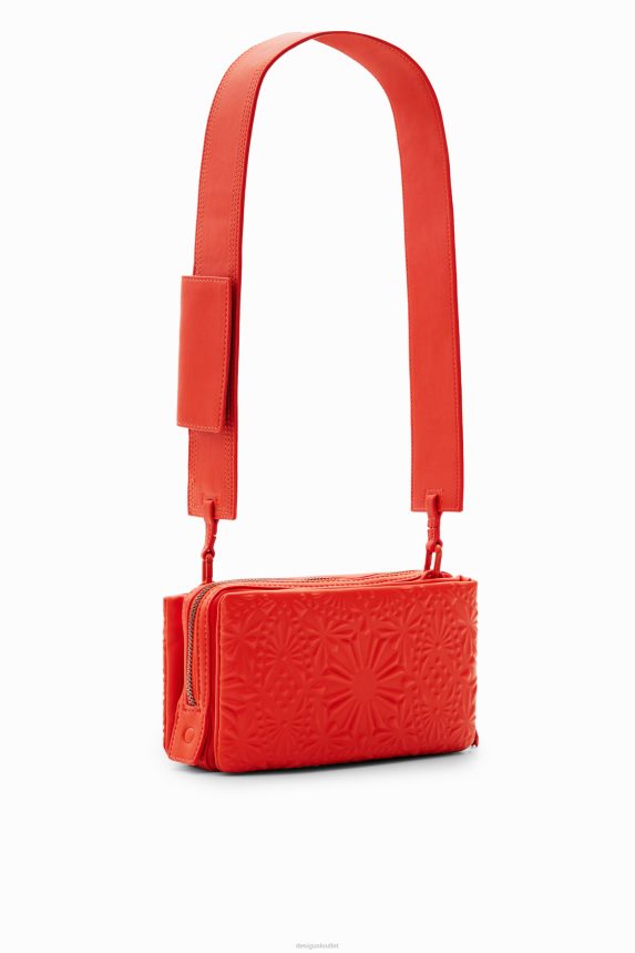 Women DesigualSmall geometric embossed crossbody bag Accessory 68X2401288