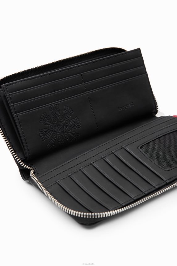 Women DesigualLarge floral embroidery wallet Accessory 68X2401237