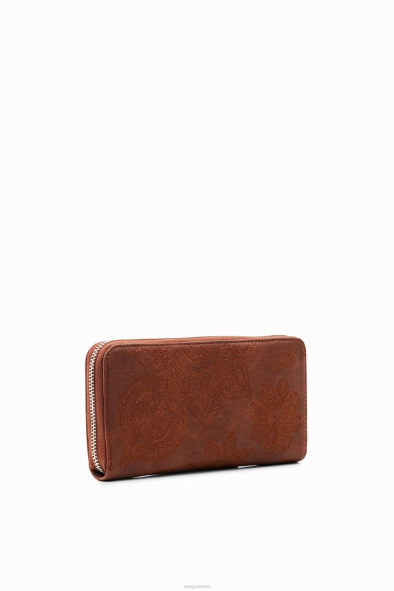 Women DesigualLarge floral embroidery wallet Accessory 68X2401294