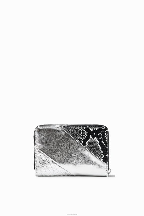 Women DesigualSmall metallic patchwork wallet Accessory 68X2401318