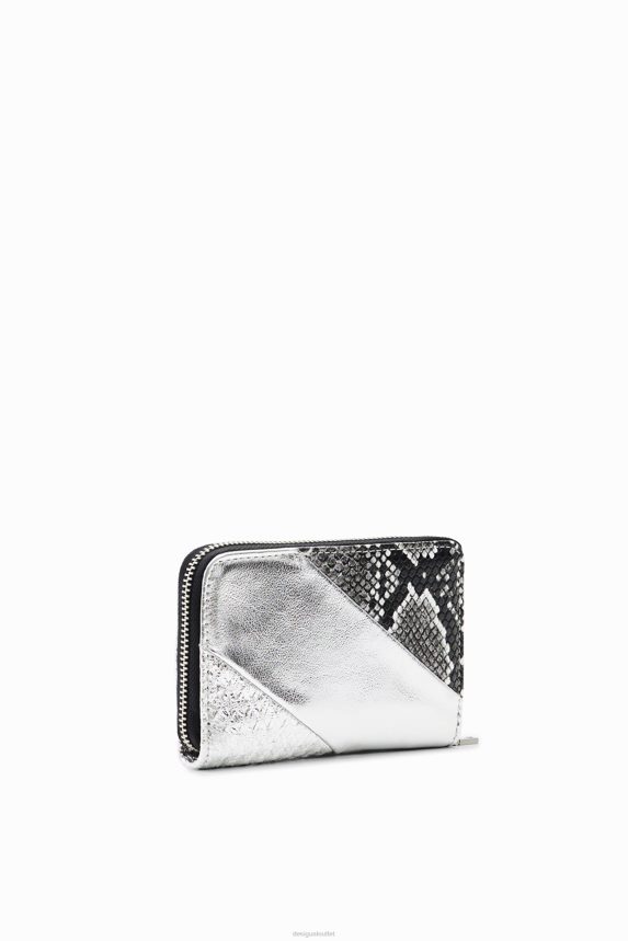 Women DesigualSmall metallic patchwork wallet Accessory 68X2401318