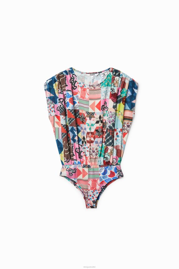 Women DesigualJohnson Hartig patchwork bodysuit Clothing 68X240878