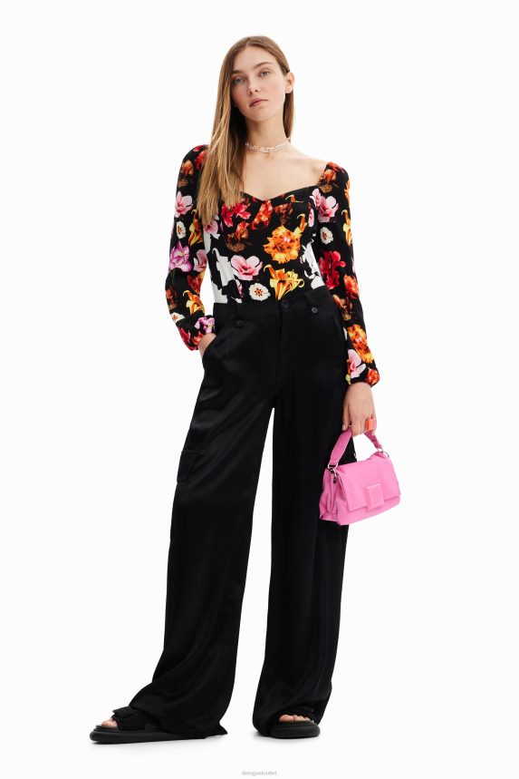 Women DesigualM. Christian Lacroix floral bodysuit Clothing 68X240425