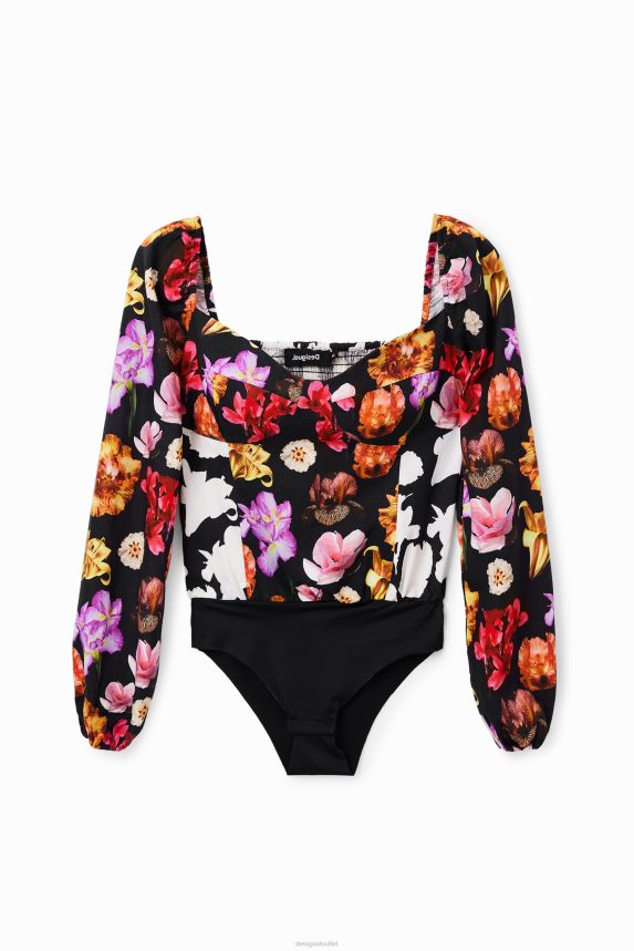 Women DesigualM. Christian Lacroix floral bodysuit Clothing 68X240425