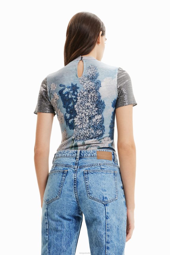 Women DesigualMetallic knit bodysuit Clothing 68X240866