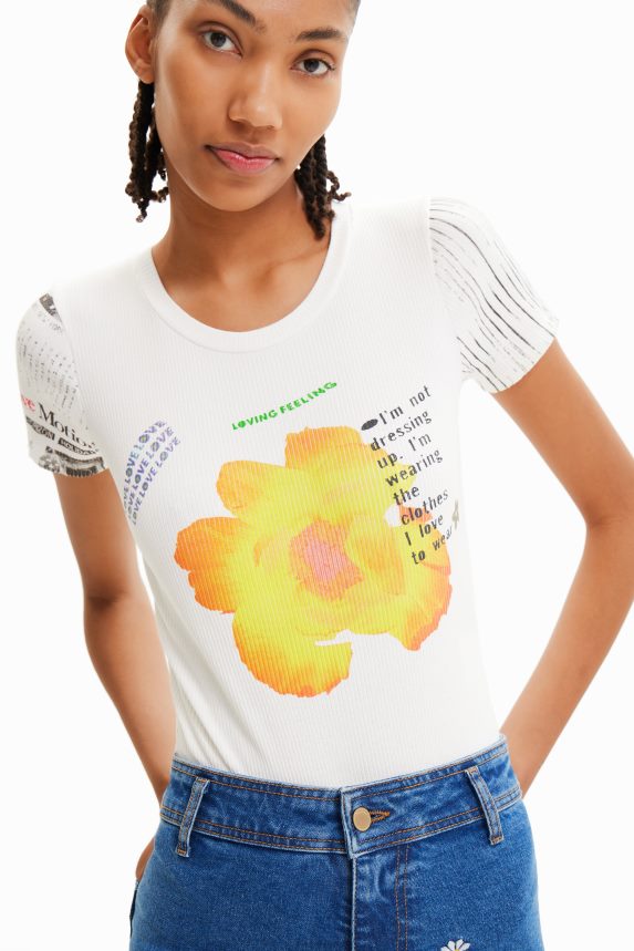 Women DesigualRibbed print bodysuit Clothing 68X240524