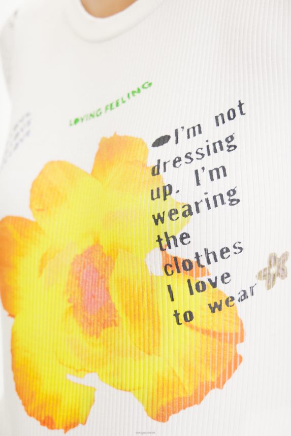 Women DesigualRibbed print bodysuit Clothing 68X240524