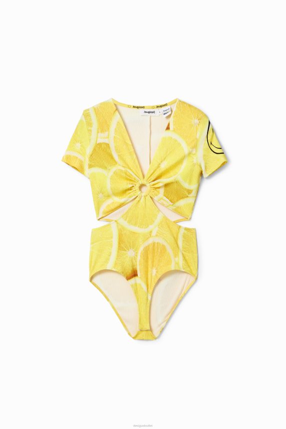 Women DesigualSmiley cut-out bodysuit Clothing 68X240678