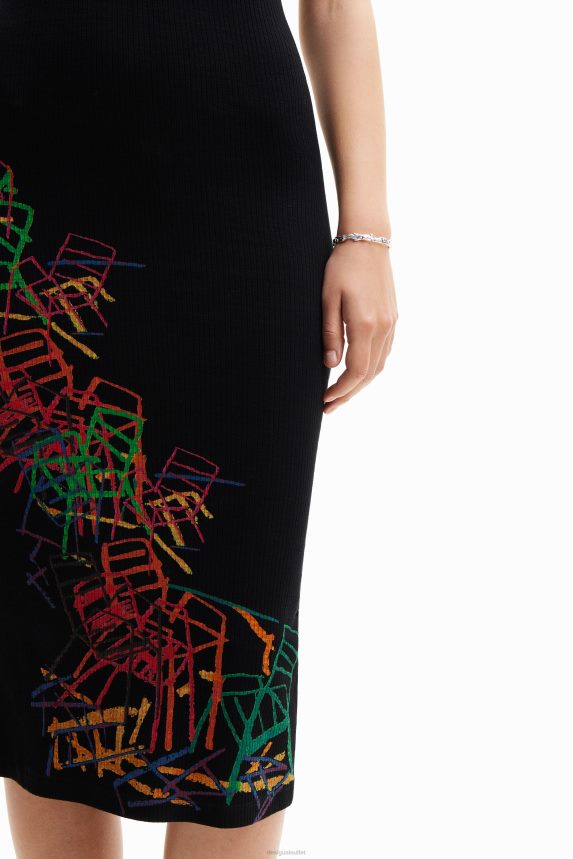 Women DesigualArty slim strappy dress Clothing 68X240321