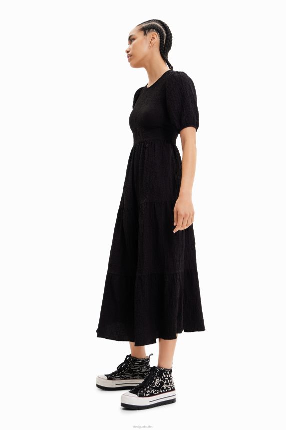 Women DesigualBack neckline midi dress Clothing 68X240814