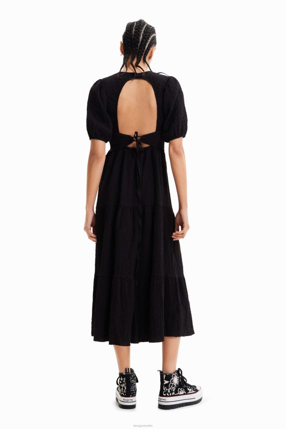 Women DesigualBack neckline midi dress Clothing 68X240814