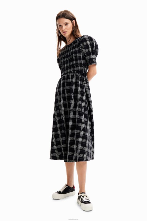Women DesigualCheck midi dress Clothing 68X240214