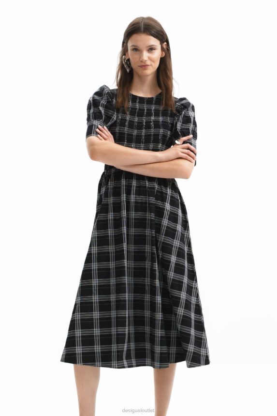 Women DesigualCheck midi dress Clothing 68X240214