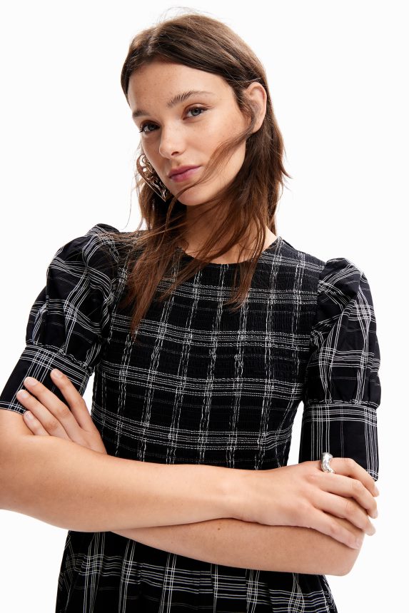 Women DesigualCheck midi dress Clothing 68X240214