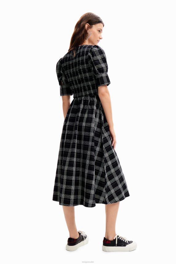 Women DesigualCheck midi dress Clothing 68X240214
