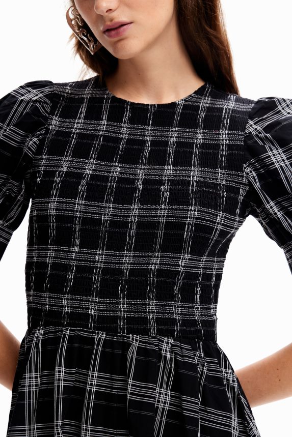 Women DesigualCheck midi dress Clothing 68X240214