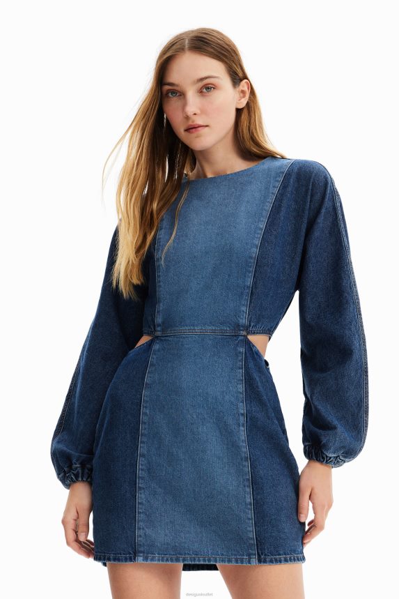 Women DesigualCircular Denim cut-out dress Clothing 68X240961
